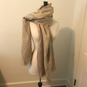 New - cream pink scarf blanket wrap